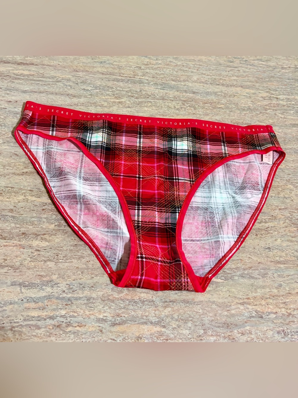 NWT Victoria’s Secret Plaid Bikini Panty